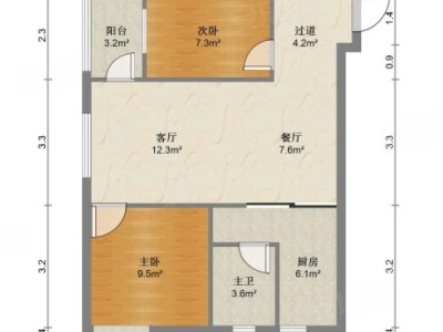 1室1廳1陽臺 盛高大城三期