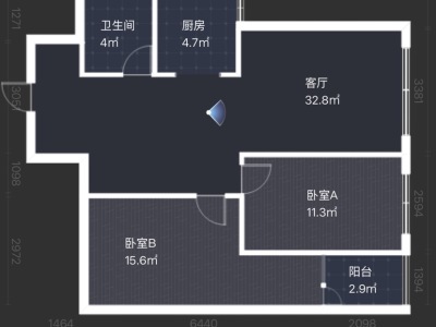 2室2廳 溪畔麗景