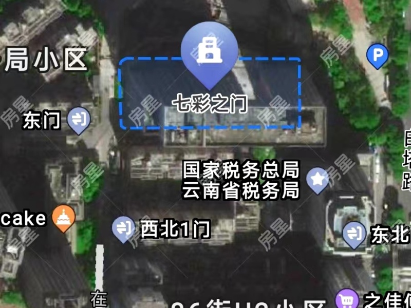 1室1廳1陽臺 七彩之門小區(qū)平面圖