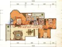 3室2廳2陽臺 同德錦江嘉園戶型圖