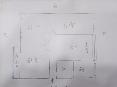 3室2廳1陽(yáng)臺(tái) 林業(yè)調(diào)查規(guī)劃設(shè)計(jì)院(上東城旁)戶型圖