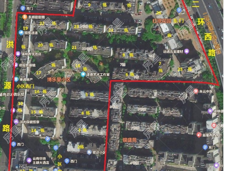 4室2廳1陽臺 紅塔花園小區(qū)平面圖