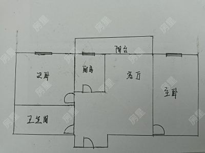 2室2廳1陽臺 世紀(jì)俊園