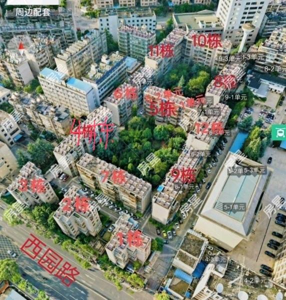 3室2廳1陽臺 西壩路283號小區(qū)平面圖