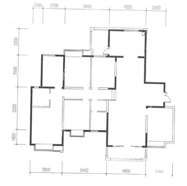 5室2廳2陽臺 世紀(jì)城華春苑戶型圖