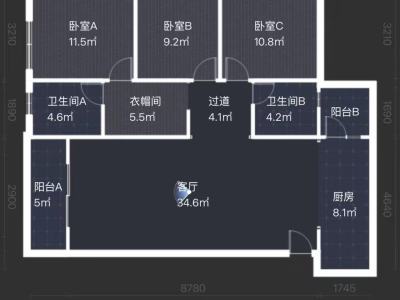 3室2廳1陽臺 廣福城沁福園