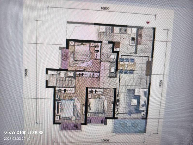 3室2廳1陽臺 上悅天地四期戶型圖