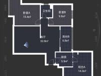 2室2廳1陽臺 同德錦江嘉園戶型圖