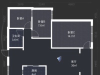 3室2廳3陽臺 滇池衛(wèi)城鉑睿戶型圖