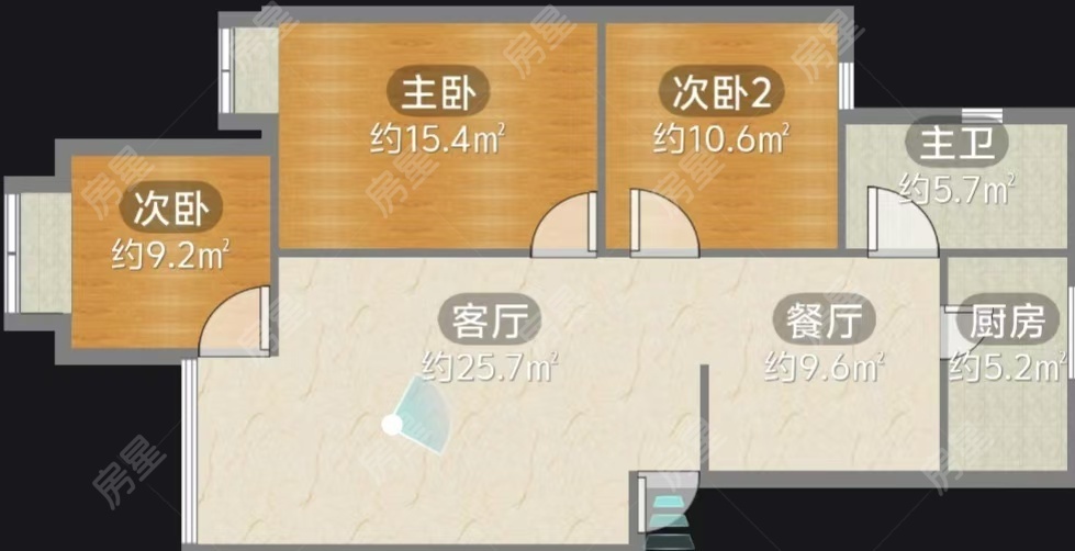 3室2廳 秋苑小區(qū)二期戶(hù)型圖