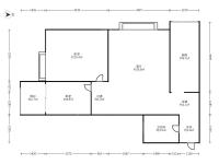 2室2廳1陽(yáng)臺(tái) 同德昆明廣場(chǎng)上北區(qū)戶型圖