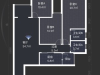 3室1廳1陽臺 西南海天璽苑戶型圖