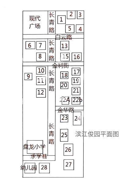 3室2廳1陽(yáng)臺(tái) 濱江俊園香儂組團(tuán)小區(qū)平面圖
