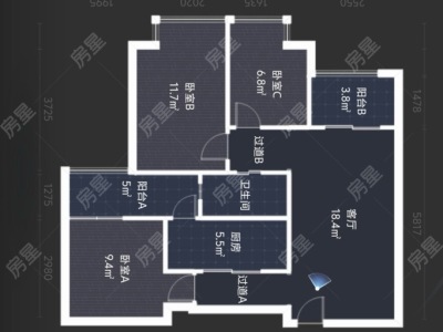 3室2廳 盛高大城二期