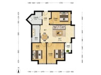 3室2廳1陽臺 金地悅天下一期戶型圖