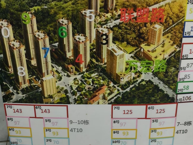 3室2廳1陽臺(tái) 萬宏國際三期小區(qū)平面圖