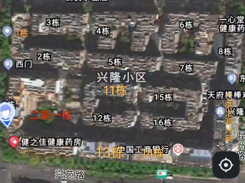3室2廳1陽臺(tái) 興隆小區(qū)小區(qū)平面圖