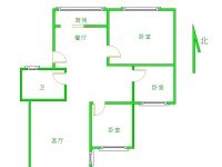 3室2廳1陽臺(tái) 興隆小區(qū)戶型圖