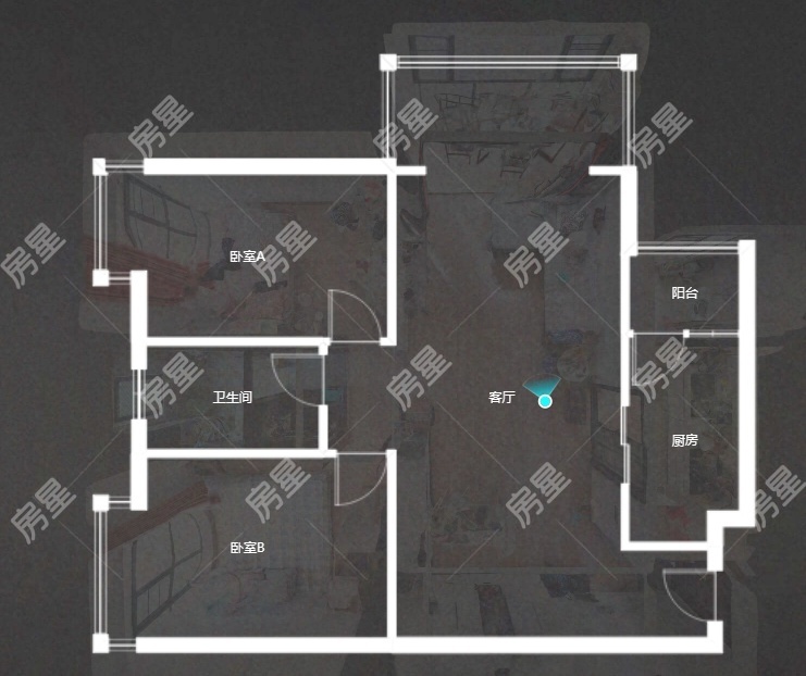 2室2廳1陽臺 聯(lián)想科技城一期戶型圖