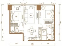 2室2廳 俊發(fā)逸天峰公寓戶型圖
