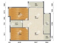 2室2廳1陽臺 聯(lián)想科技城一期戶型圖