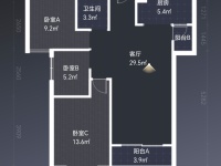3室2廳1陽臺 碧桂園龍騰世家一期戶型圖