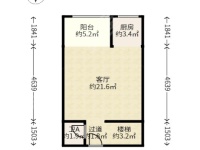 2室2廳2陽(yáng)臺(tái) 紅星國(guó)際晶品公寓戶型圖