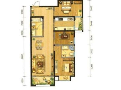 3室2廳2陽臺(tái) 新亞洲星辰園