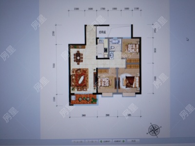 3室2廳1陽(yáng)臺(tái) 金科陽(yáng)光里