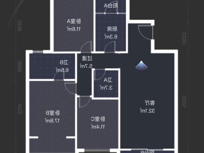 3室2廳1陽臺 世紀(jì)城惜春苑