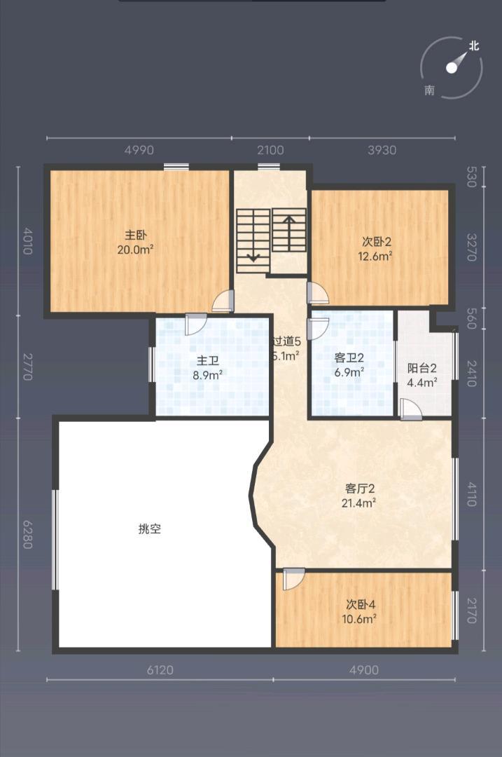 4室2廳2陽臺 萬和花園戶型圖