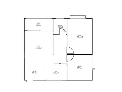 2室2廳1陽臺(tái) 時(shí)光俊園
