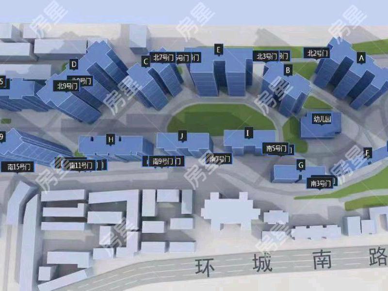 2室2廳1陽臺 中央麗城小區(qū)平面圖