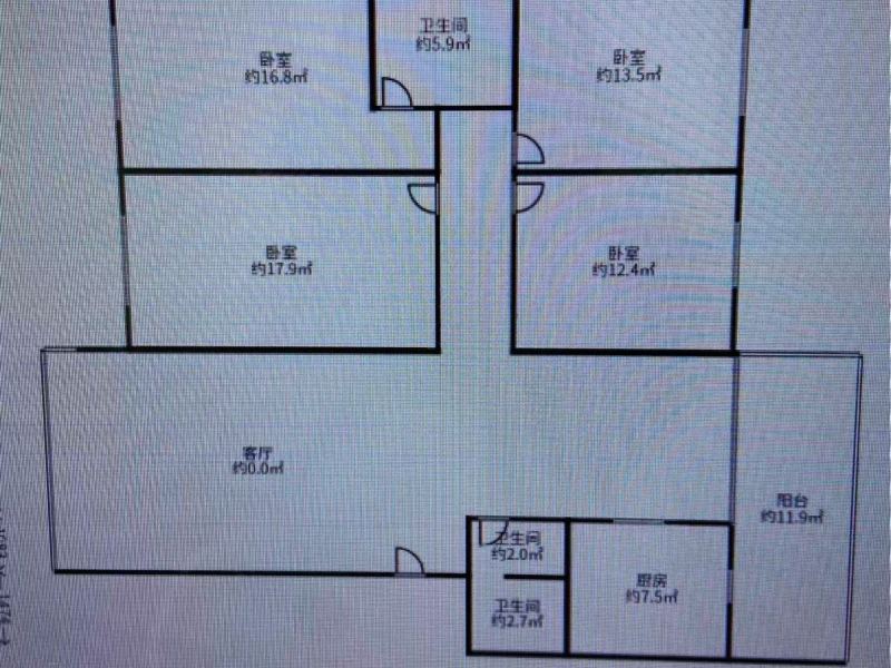 4室2廳2陽(yáng)臺(tái) 幸福花園戶(hù)型圖
