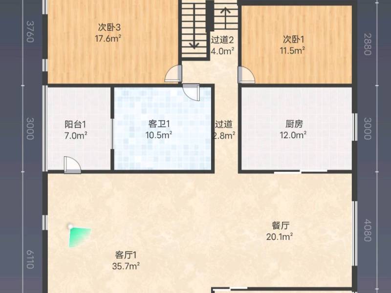 4室2廳2陽臺 萬和花園戶型圖