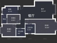 3室2廳2陽臺 云南映象C區(qū)戶型圖