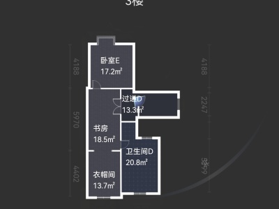 5室2廳4陽臺 公園1903圣維望別墅戶型圖