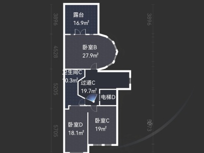 5室2廳4陽臺 公園1903圣維望別墅戶型圖