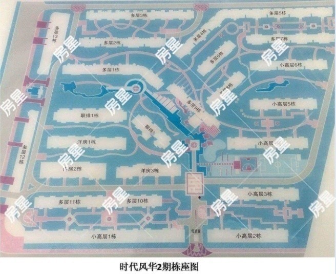 3室2廳2陽臺 時(shí)代風(fēng)華二期小區(qū)平面圖