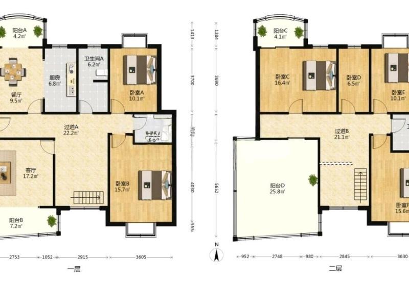 6室3廳2陽臺 夏意雅園戶型圖