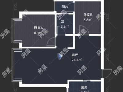 2室2廳1陽臺 新亞洲星澤園