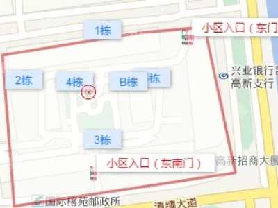 3室2廳2陽臺 百大國際榕苑小區(qū)平面圖