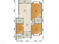 3室2廳2陽臺 百大國際榕苑戶型圖