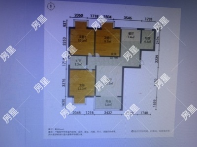 3室2廳1陽臺 融創(chuàng)春風(fēng)十里A10地塊