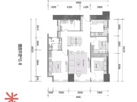 3室2廳 金地十一峯戶型圖