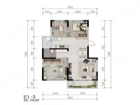 3室2廳2陽臺(tái) 西南海F地塊戶型圖