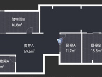 5室2廳3陽臺 朝花曦拾戶型圖