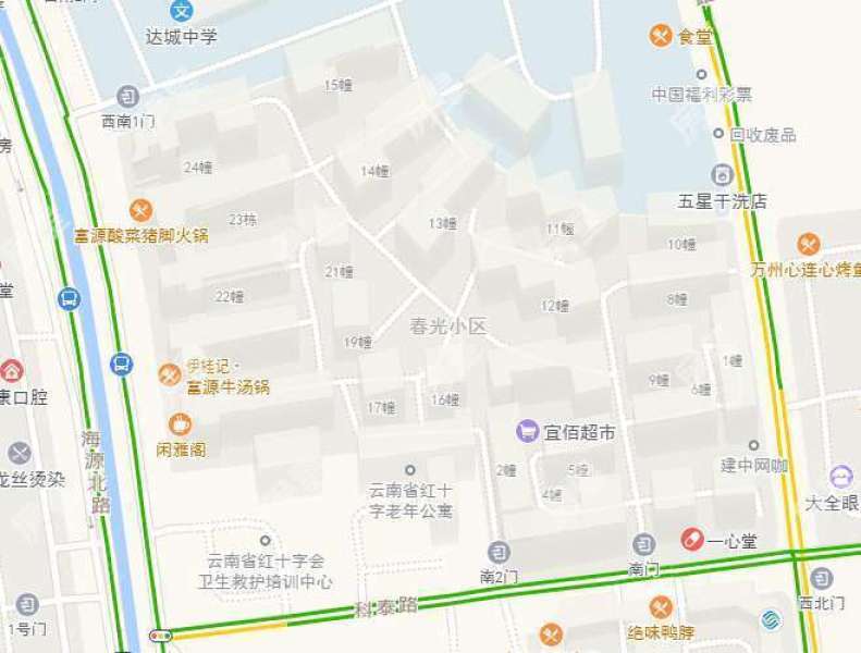 3室1廳1陽臺 春光小區(qū)小區(qū)平面圖