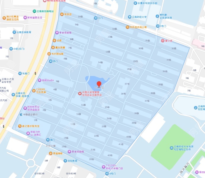 5室2廳2陽臺 云大小區(qū)小區(qū)平面圖