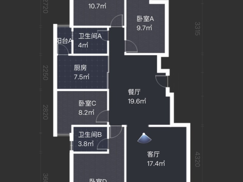 4室2廳2陽(yáng)臺(tái) 筑友雙河灣金榜苑戶型圖